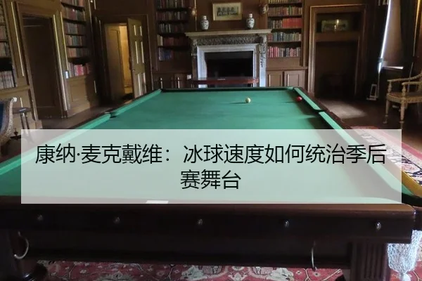 康纳·麦克戴维：冰球速度如何统治季后赛舞台